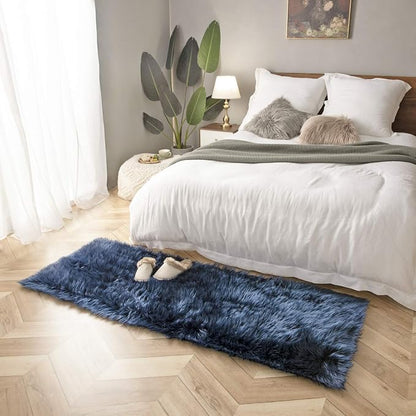 Ashler Faux Fur Rug, Fluffy Shaggy Area Rug, Ultra Soft 2.2 x 6 Feet Rectangle - Image 2