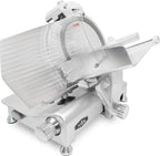KWS MS-12ES Metal Collection Commercial 420W Electric Meat Slicer 12-Inch with 304 Stainless Steel Blade & Extended Back Space, Frozen Meat/Cheese/Food Slicer Low Noises [ ETL, NSF Certified ]