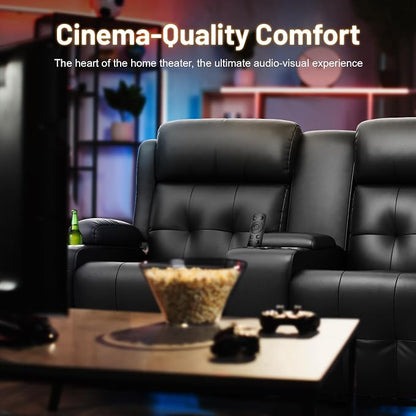 Loveseat Recliner Sofa, Home Theater Seating - Image 7