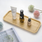 Bamboo Vanity Tray, Bathroom Counter Tray, Toilet Tank Top Tray for Organizing and Decor Display, 14.2 x 6 x 0.8 inch