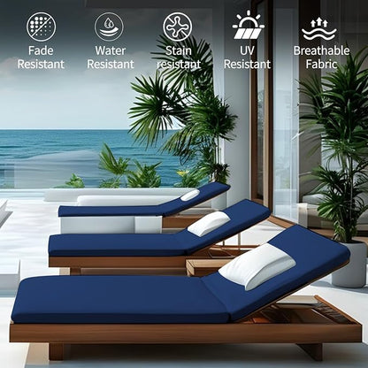 Outdoor Chaise Lounge Cushions for Patio, Lounge Chair Cushions, Waterproof - Image 6