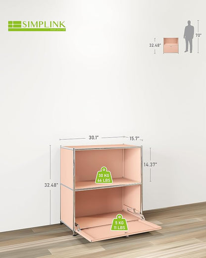 32.5-Inch Flip-Top Side Table & Buffet Cabinet - Image 3