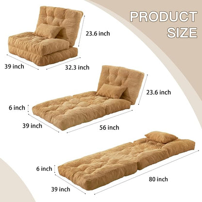 Folding Sofa Bed, Convertible Sleeper Chair - Image 2