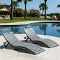 Folding HDPE Pool Lounge Chairs Set of 2, Pre-Assembled Outdoor Chaise Lounge by YourPerfectOutdoorEscape