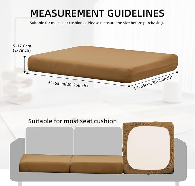 12Pcs Outdoor Cushion Covers, Elastic Patio Cushion Covers | Washable, - Image 2