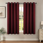Joydeco Blackout Curtains for Bedroom 63 Inch Drapes 2 Panels Burgundy | by JOYDECO