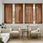 MIULEE Dark Brown Sheer Curtains 63 Inches Long 4 Panels 42 x 63 Inches | Light by MIULEE