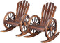 Outvita Adirondack Rocking Chair Set of 2, Wood Wagon Rocker, Outdoor Wooden by Outvita