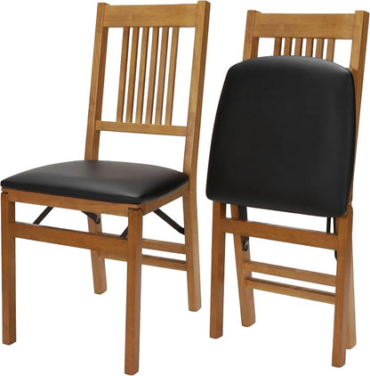 MECO Stakmore True Mission Wooden Folding Chairs by Stakmore