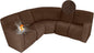 ALIECOM 100% Waterproof Recliner Sectional Couch Covers L Shape Stretch Corner by ALIECOM