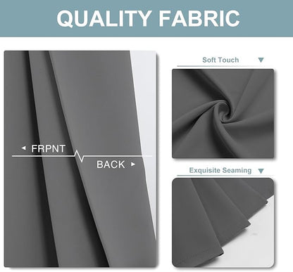 ChrisDowa Blackout Curtains for Bedroom and Living Room 63 Inches Long | 2 - Image 3