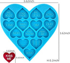 Heart Resin Molds 5pcs Valentine's Heart Silicone Resin Molds for Keychain, Epoxy Resin Casting, Jewelry Making, Valentine Cake Decoration, Cupcake Topper