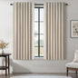 Topfinel Beige White 100% Blackout Curtains 72 Inches Long 2 Panels by Topfinel