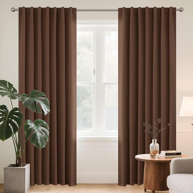 Joydeco 90 Inch Curtains for Bedroom, Thermal Insulated Black Out Curtains 2 by JOYDECO