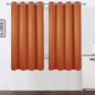 Orange Blackout Curtains 66 x 63 Inch Length/Set of 2 Curtain Panels/Thermal by Lemomo