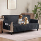 Quilted Black Sofa Slipcovers by Pamhaven