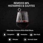 PureWine Wine Wands Purifier, 72 Filters - Reduces Histamines & Sulfites, Alleviates Allergies & Sensitivities - Restores Taste, Perfect Pour, Gifting, Holiday