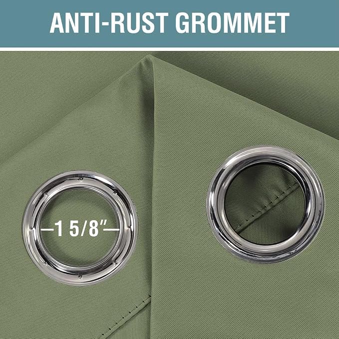 H.VERSAILTEX Blackout Curtains Grommet Thermal Insulated Room Darkening Curtains - Image 8