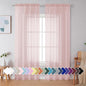 Simplebrand Blush Sheer Curtains 90 Inches Long 2 Panels, Light Filtering Rod by Simplebrand