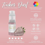 Bakell - Rose Gold Tinker Dust (4g, 1x Mini Spray Pump) Edible Glitter for Food, Desserts, and Beverages!