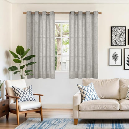YoungsTex Linen Curtains 54 Inch Length by YoungsTex