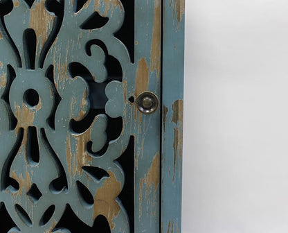 eHemco Distressed Blue Accent End Table - Image 5