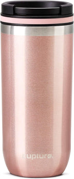 Cupture TWIST-TOP Vacuum-Insulated Stainless Steel Travel Mug, 16 oz, Rose Gold