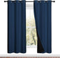 NICETOWN Moroccan Blue Full Shade Curtain Panels, Pair of Energy Smart & Noise by NICETOWN