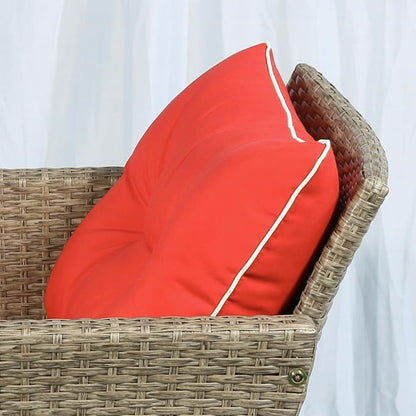 Outsunny 5 Pieces Rattan Wicker Lounge Chair Outdoor Patio Conversation Set - Image 9