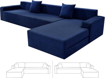ZNSAYOTX Sectional Couch Covers, Stretch Jacquard Slipcovers by ZNSAYOTX