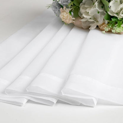 White Sheer Curtains 48 Inch Length 2 Pcs, Light Filtering Voile Bathroom - Image 6