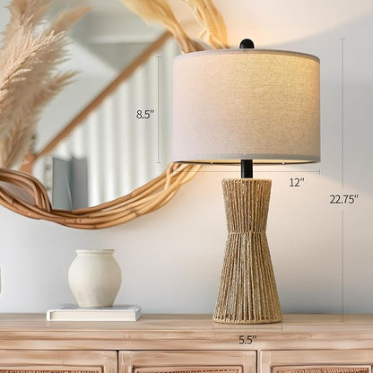OYEARS 22.5" Table Lamps for Living Room, Boho Lamps Set of 2 for Bedrooms - Image 3