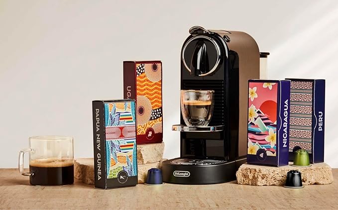 Atlas Coffee Club Espresso Pods Compatible with Nespresso Original– Dark Roast Variety Pack (40 Count)– Aluminum Capsules from Costa Rica, Nicaragua, Guatemala & India– Intensity 8-11