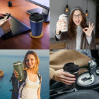 4 Pack Insulated Coffee Tumblers with Lid 12oz Stainless Steel Travel Coffee Mug Reusable Coffee Cup to Keep Cold and Hot Drinks for Car, Daily, Travel and Gifts, Multicolor