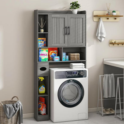 Vabches Over The Toilet Storage Cabinet, Farmhouse Storage Cabinet Over Toilet - Image 6