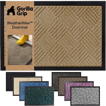 GORILLA GRIP 100% Waterproof All-Season WeatherMAX Doormat US Designed Natural by Unknown