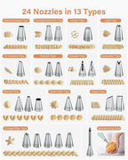 Kootek 96PCs Cake Decorating Kits, Baking Supplies Tools with Cake Stand Turntable, Piping Bags and Tips, Cake Leveler, Frosting Icing Spatulas & More Accessories for Cake Cupcake Decorations