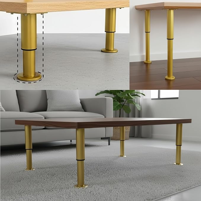 4PCS Adjustable 9.64-16.6 Inch Metal Furniture Legs Brass Furniture Replacement - Image 5