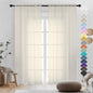 Cream Sheer Curtains 90 Inches Long 2 Panels by OVZME