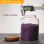 Glass Candy Jar with Lid Glass Sugar Containers Kitchen Canisters Pantry Food Storage Container for Cookies Coffee Bean Cereal Flour Cookies(40oz(1200ml)-1 pack)