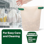 Food Huggers Sustainable Coffee Storage| Bulk Bean Bag | Eco-Friendly, Zero-Waste | BPA-Free, Dishwasher Safe Silicone | Ideal for Groceries, Food | Reusable, Large (1pc)