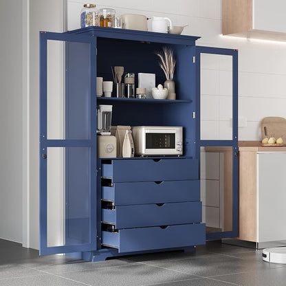 VilroCaz 75'' Tall Kitchen Pantry, Wood Freestanding Kitchen Storage Cabinet by VilroCaz