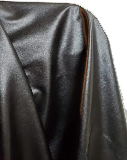 NAT Leathers™ | Black Stretch Super Soft Faux Vegan Leather PU | by the Yard - Image 2