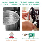 J WAY Instant Boba Bubble Pearl Milk Tea Kit with Authentic Brown Sugar Tapioca Boba, Ready in Under One Minute, Paper Straws Included - 3 Servings