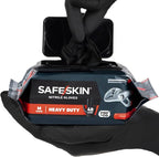 SAFESKIN Heavy Duty Nitrile Disposable Latex Free Gloves (40/160/1600 packs), Black Gloves for Food Prep, Cleaning, Mechanic