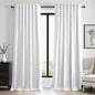 96 inch long Linen blackout curtains 2 Panels 100% Black out Linen texture by Topfinel