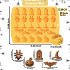 Halloween Chocolate Mold Silicone,30 Cavity Candy Gummy Mold with Pumpkin Wizard Hat Bat Spider Tombstone for Baking Chocolate Jelly Gummy Dessert
