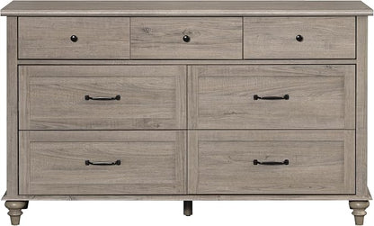 WAMPAT Grey 7 Drawers Dresser for Bedroom, Wide Chest of Drawers Kids Dresser - Image 7