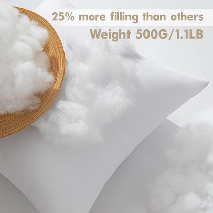 MIULEE 18x18 Pillow Inserts 4 Pack, 100% Virgin Fiber Filling Throw Pillows | - Image 3