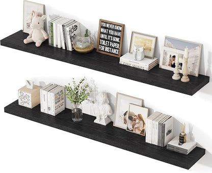 55 Inch Floating Shelves, 12 Inch Deep Floating Shelves by Unknown